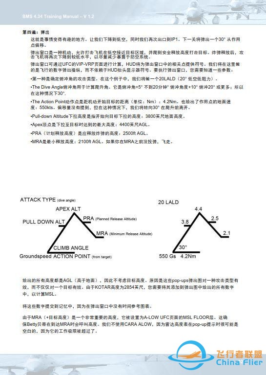 模擬飛行 BMS F-16 中文訓練手冊 10.3彈出-4534