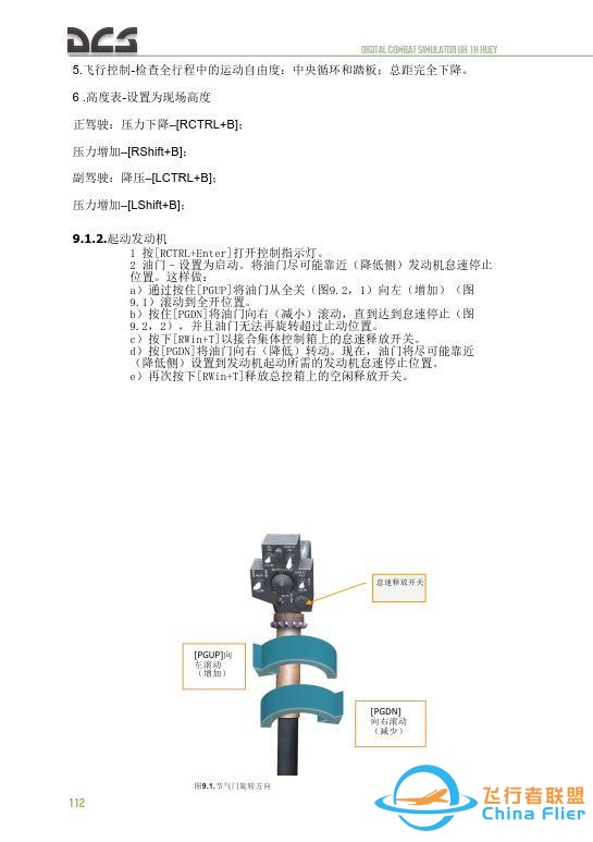 DCS UH 1H Huey休伊直升機 中文飛行手冊 9.2啟動發動機-1199