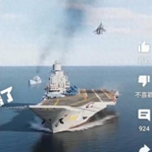 山東艦演練中有飛機墜毀？假的，實為游戲模擬俄戰機著陸航母畫面