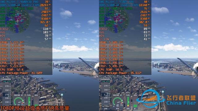 《微軟模擬飛行2024》7款A(yù)卡和2款CPU測(cè)試，9800X3D更配7900 XTX-9233